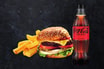 Plain Steak Burger Meal & Can